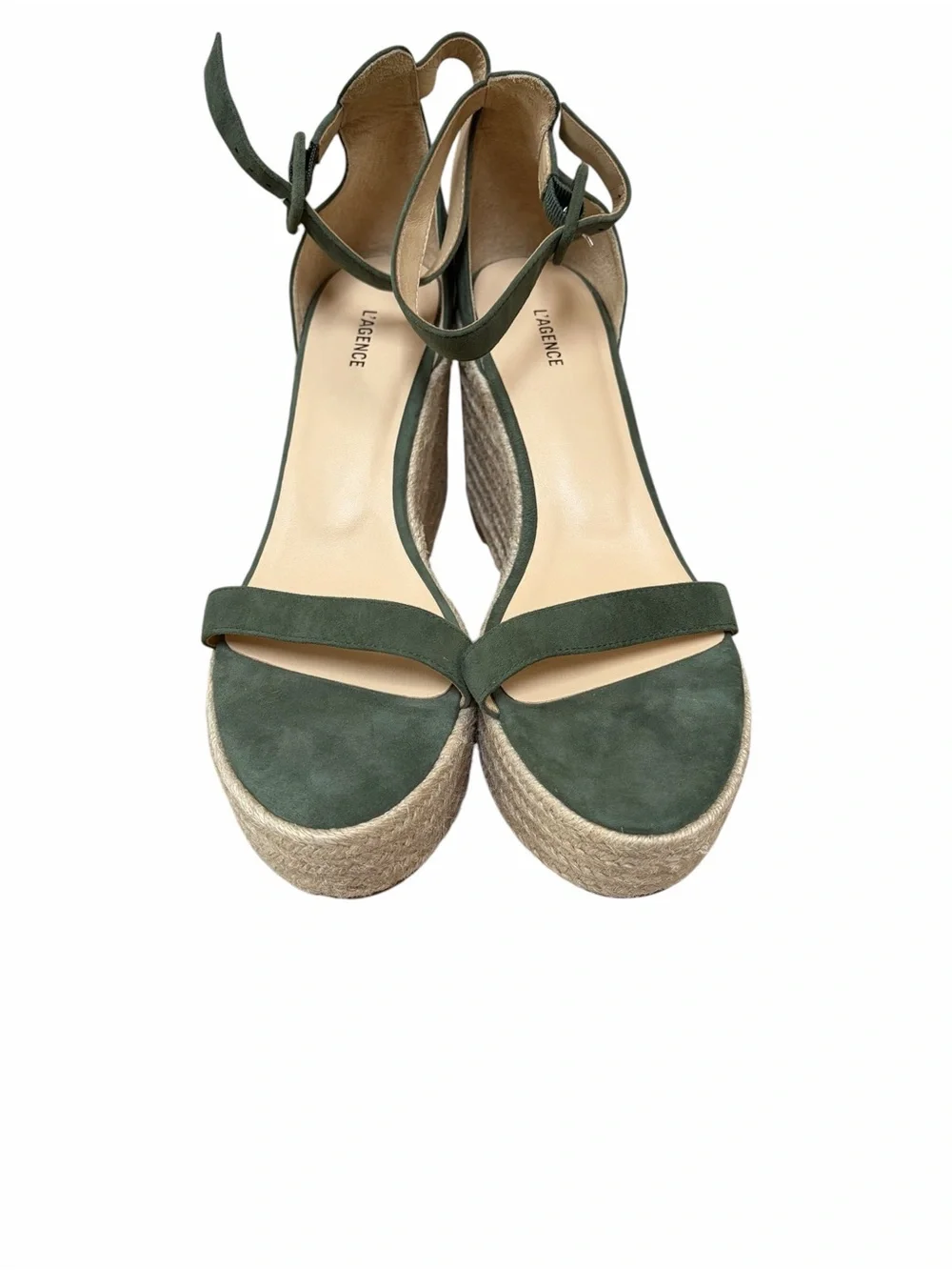 L’Agence Avice Ankle Strap Espadrille Platform Wedge Sandal